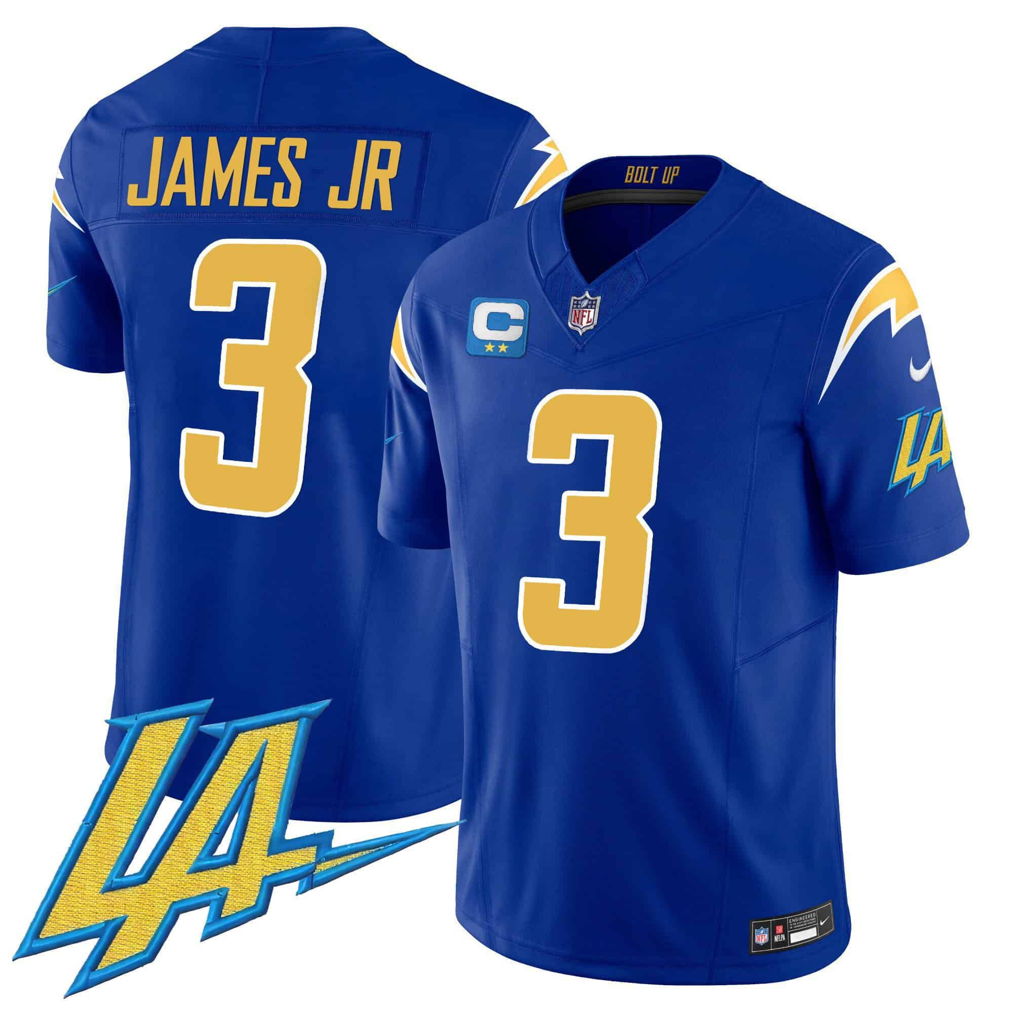 Men Los Angeles Chargers #3 James jr Blue 2024 Nike Vapor Limited NFL Jersey->indianapolis colts->NFL Jersey